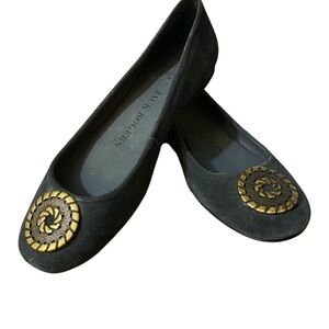 Jack Rogers Medallion Suede Flats 6M